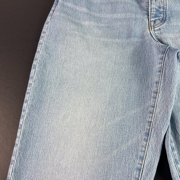 Madewell Jean Women 33x22* Balloon Baggy High Rise Crop Light Blue Denim Tag 31P - Picture 4 of 16